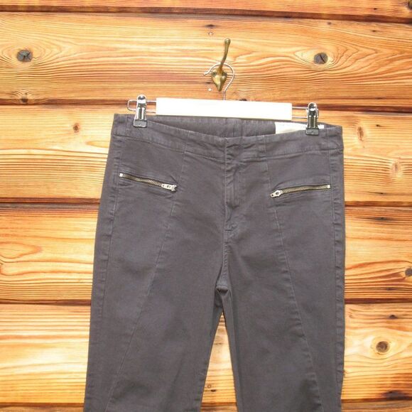Rag & Bone Gray Moto Zip Riding Skinny Ankle Pants HTF - Picture 3 of 8
